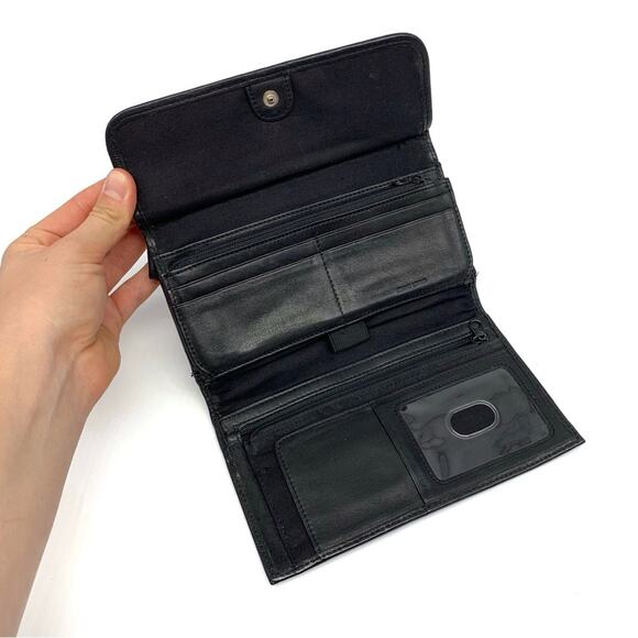 FOSSIL Trifold Leather Wallet Black - Picture 4 of 7